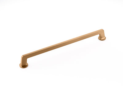 Schaub Northport Round Base 15" C-C Appliance Pull, Round Base in Brushed Bronze