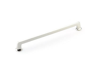 Schaub Northport Round Base 15" C-C Appliance Pull, Round Base in Polished Nickel