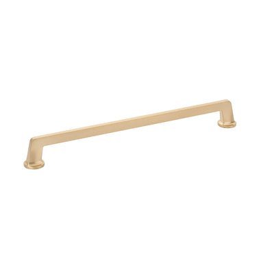 Schaub Northport Round Base 15" C-C Appliance Pull, Round Base in Signature Satin Brass