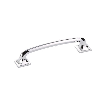 Schaub Northport Square Base 5" C-C Pull, Square Base in Polished Chrome
