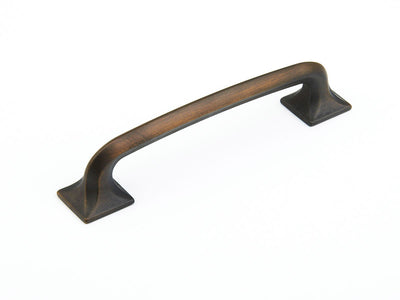 Schaub Northport Square Base 5" C-C Pull, Square Base in Ancient Bronze