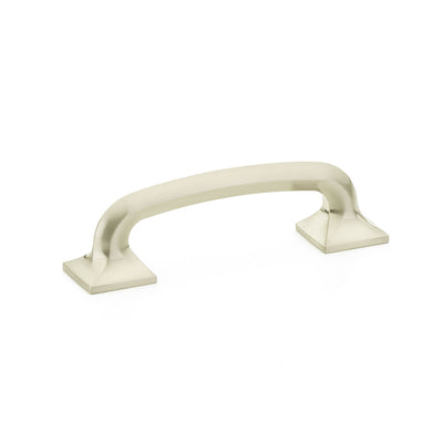Schaub Northport Square Base 5" C-C Pull, Square Base in Brushed Nickel