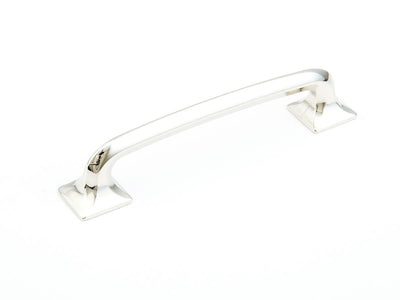 Schaub Northport Square Base 5" C-C Pull, Square Base in Polished Nickel