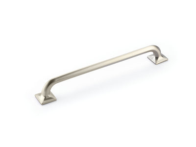 Schaub Northport Square Base 8" C-C Pull, Square Base in Satin Nickel