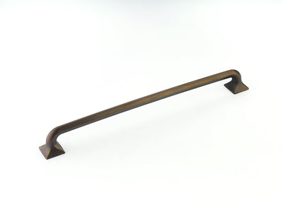 Schaub Northport Square Base 15" C-C Appliance Pull, Square Base in Ancient Bronze