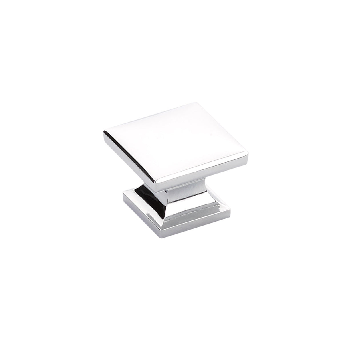 Schaub Northport Square Base 1-3/8" Smooth Square Knob in Polished Chrome