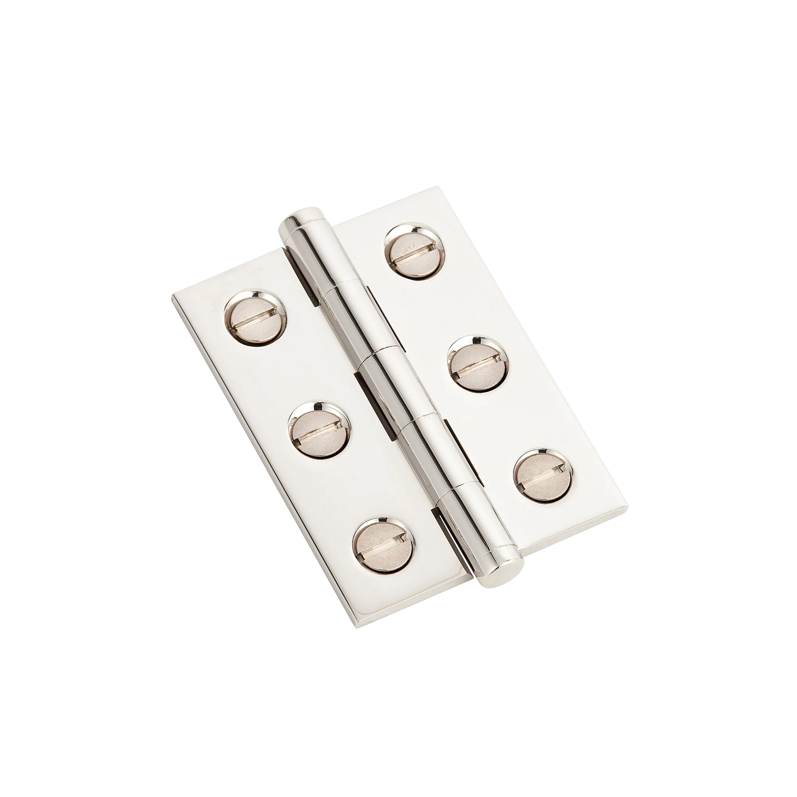 Armac Martin 2300 (Pair of) Brass Hinge with Slotted Screws in 50mm / Polished Nickel Plate