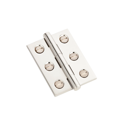Armac Martin 2300 (Pair of) Brass Hinge with Slotted Screws in 50mm / Polished Nickel Plate