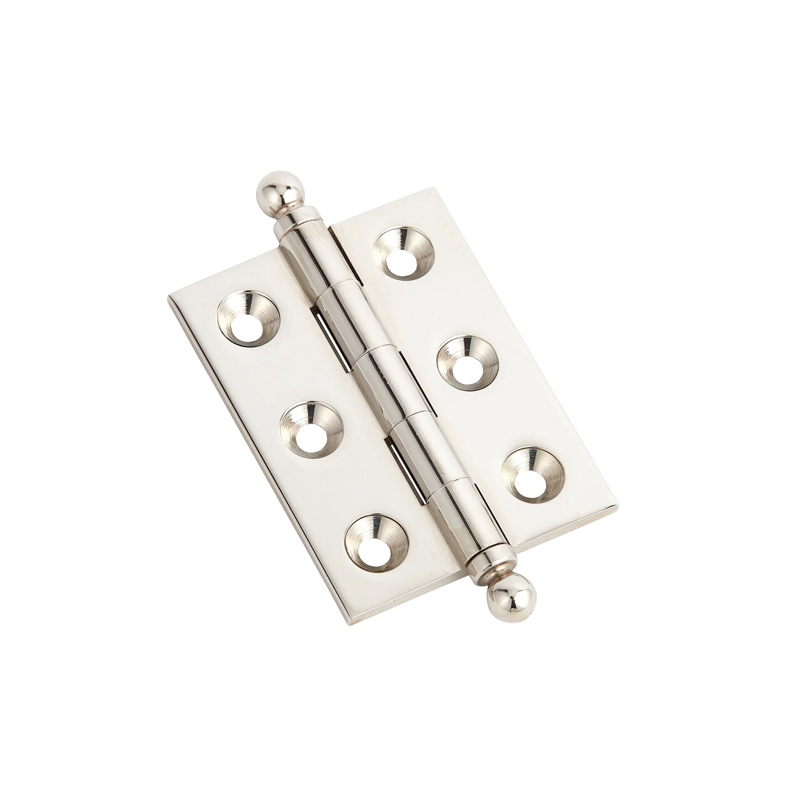 Armac Martin 2300 (Pair of) Brass Hinge with Ball Finials in 50mm / Polished Nickel Plate