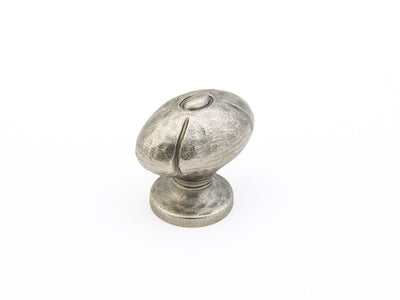 Schaub Siena 1-1/4" Oval Knob in Vibra Nickel