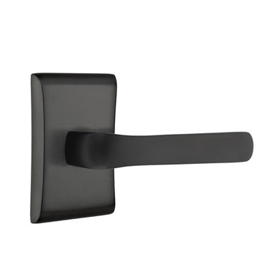 Emtek Spencer Lever with Neos Rosette in Flat Black