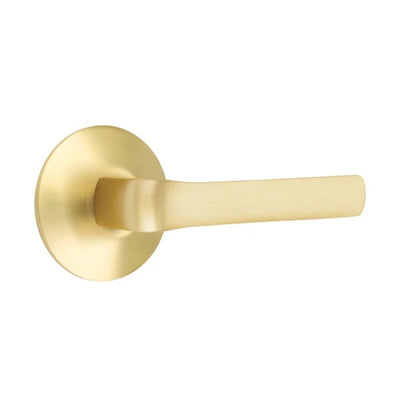 Emtek Spencer Lever with Modern Rosette in Satin Brass