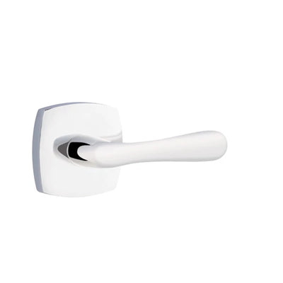Emtek Basel Lever with Urban Modern Rosette in Polished Chrome