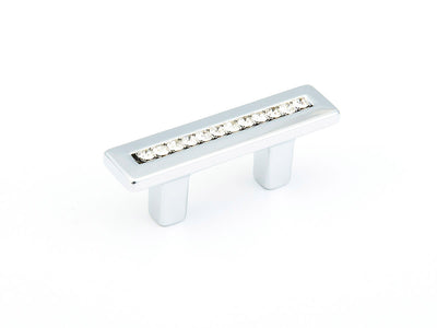 Schaub SkyeVale 1-1/4" C-C Crystal Pull in Polished Chrome