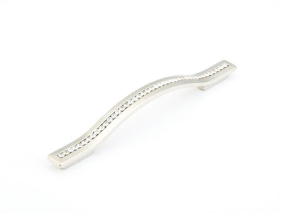 Schaub SkyeVale 5-1/16" or 6-5/16" C-C Crystal Pull in Satin Nickel
