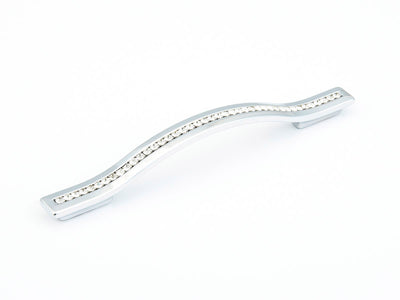 Schaub SkyeVale 5-1/16" or 6-5/16" C-C Crystal Pull in Polished Chrome