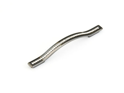 Schaub SkyeVale 5-1/16" or 6-5/16" C-C Crystal Pull in Black Chrome