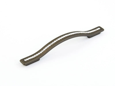Schaub SkyeVale 5-1/16" or 6-5/16" C-C Crystal Pull in Milano Bronze