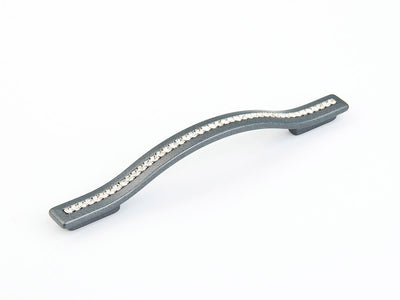 Schaub SkyeVale 5-1/16" or 6-5/16" C-C Crystal Pull in Milano Silver