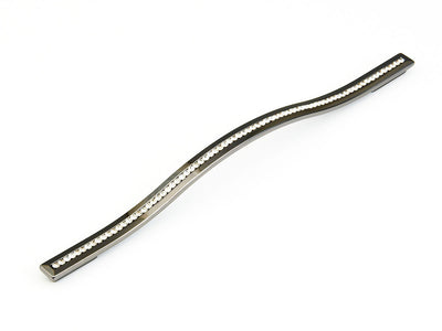 Schaub SkyeVale 11-5/16" or 12-5/8" C-C Crystal Pull in Black Chrome