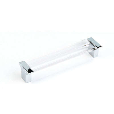 Schaub Positano 5-1/16" C-C Pull in Polished Chrome with Clear Glass