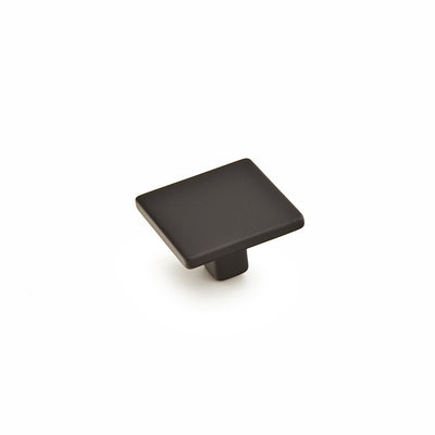 Schaub Armadio 1-3/8" Square Knob in Matte Black