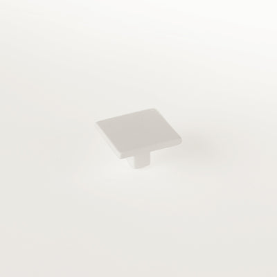 Schaub Armadio 1-3/8" Square Knob in Matte White