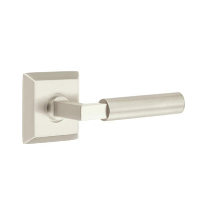 Emtek Hercules Lever with Quincy Rosette in Satin Nickel