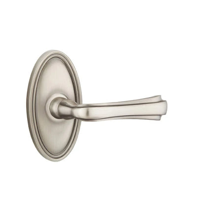 Emtek Wembley Lever with Oval Rosette in Pewter
