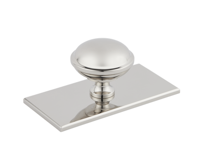 Armac Martin Queslett Cabinet Knob with Rectangular Backplate