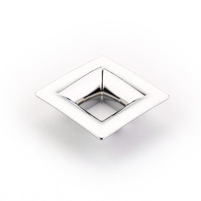 Schaub Finestrino 1-1/4" C-C Flared Square Pull in Polished Chrome