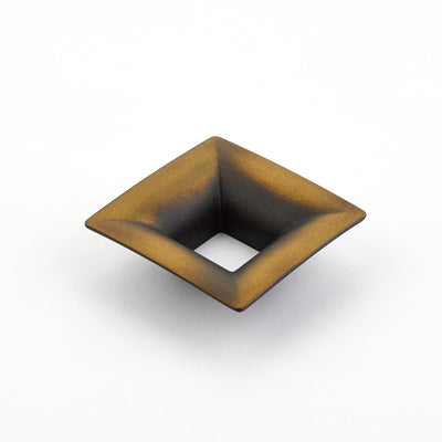 Schaub Finestrino 1-1/4" C-C Flared Square Pull in Burnished Bronze