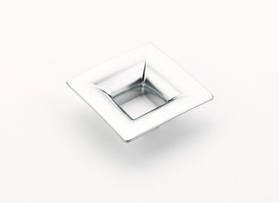 Schaub Finestrino 1-1/4" C-C Flared Square Pull in Matte Chrome