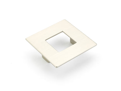 Schaub Finestrino 2-1/2" C-C Flat Square Pull in Satin Nickel