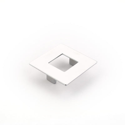 Schaub Finestrino 2-1/2" C-C Flat Square Pull in Matte Chrome