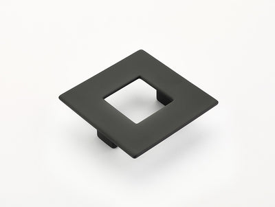 Schaub Finestrino 2-1/2" C-C Flat Square Pull in Matte Black