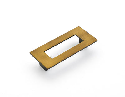 Schaub Finestrino 3-3/4" C-C Flat Rectangle Pull in Burnished Bronze