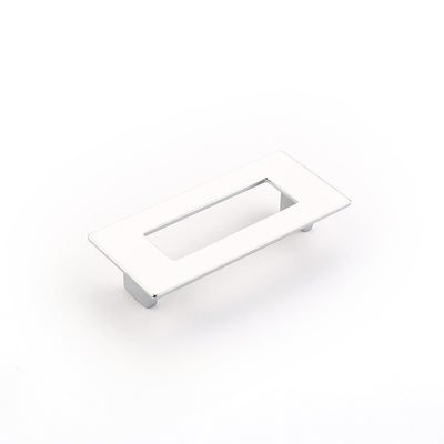 Schaub Finestrino 3-3/4" C-C Flat Rectangle Pull in Matte Chrome