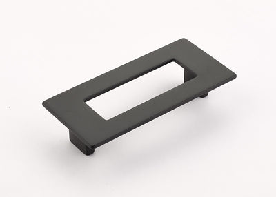 Schaub Finestrino 3-3/4" C-C Flat Rectangle Pull in Matte Black