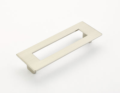 Schaub Finestrino 5-1/16" C-C Flat Rectangle Pull in Satin Nickel