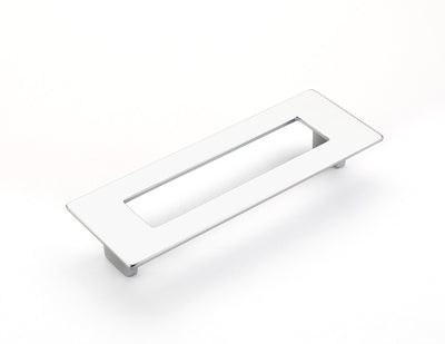 Schaub Finestrino 5-1/16" C-C Flat Rectangle Pull in Matte Chrome