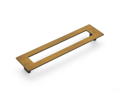Schaub Finestrino 7-1/2" C-C Flat Rectangle Pull in Burnished Bronze
