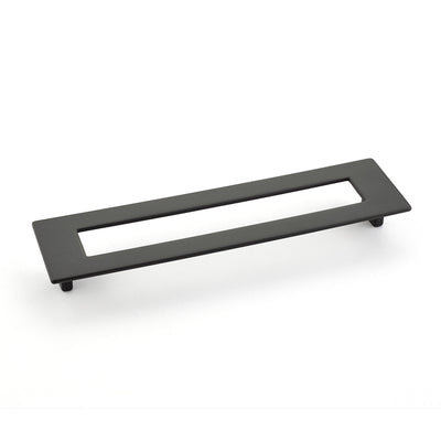 Schaub Finestrino 7-1/2" C-C Flat Rectangle Pull in Matte Black
