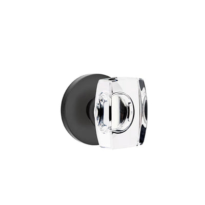 Emtek Windsor Knob with Disk Rosette in Flat Black