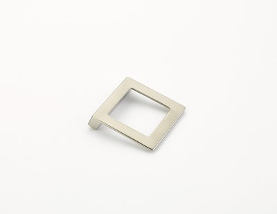 Schaub Finestrino 1-1/4" C-C Angled Square Pull in Satin Nickel