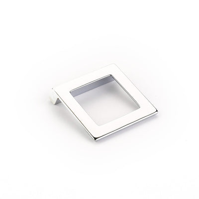 Schaub Finestrino 1-1/4" C-C Angled Square Pull in Polished Chrome