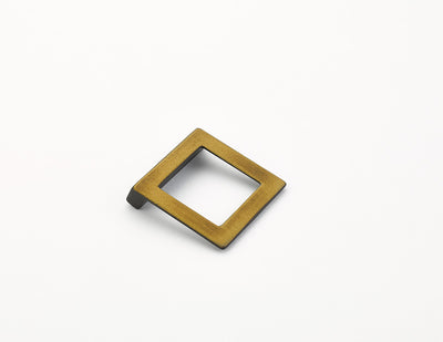 Schaub Finestrino 1-1/4" C-C Angled Square Pull in Burnished Bronze