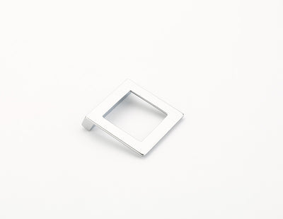Schaub Finestrino 1-1/4" C-C Angled Square Pull in Matte Chrome