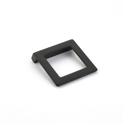 Schaub Finestrino 1-1/4" C-C Angled Square Pull in Matte Black