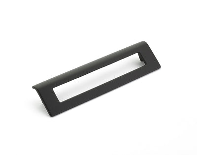 Schaub Finestrino 6-5/16" C-C Angled Rectangle Pull in Matte Black